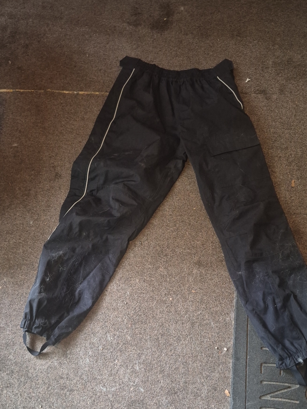 Men's Black Windbreaker Rain Pants